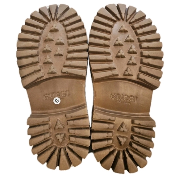 Tan Perforated GG Slip-On Clogs Made In Italy, 40 - Picture 6 of 9